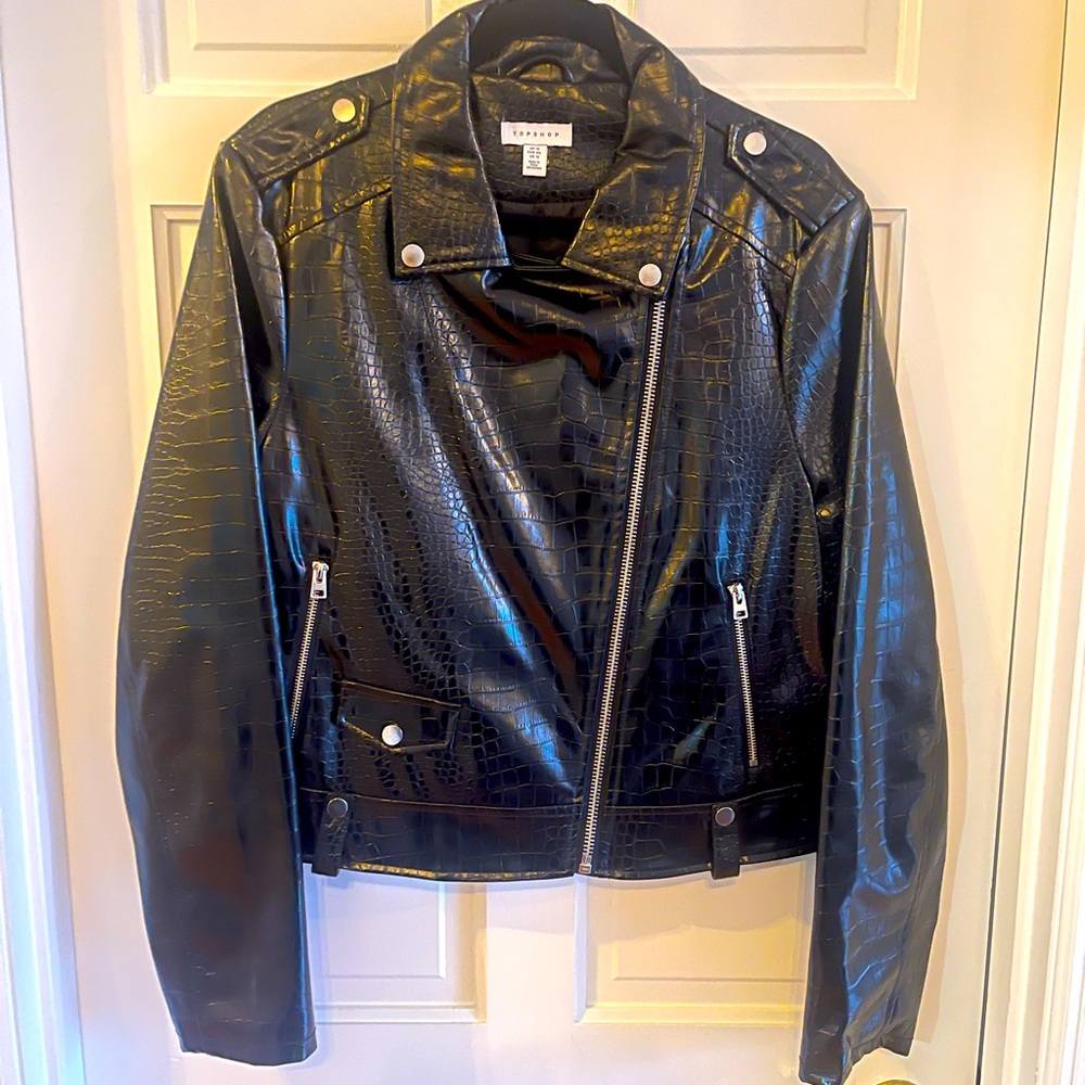 TopShop Faux Crocodile Leather Jacket (12)